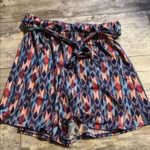 New Directions Multicolor High Waist Women Shorts